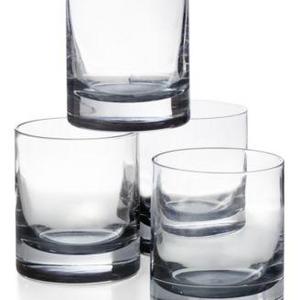 Hotel Collection - Double Old Fashioned Glasses with Gray Accent, Set of 4, Created for Macy's