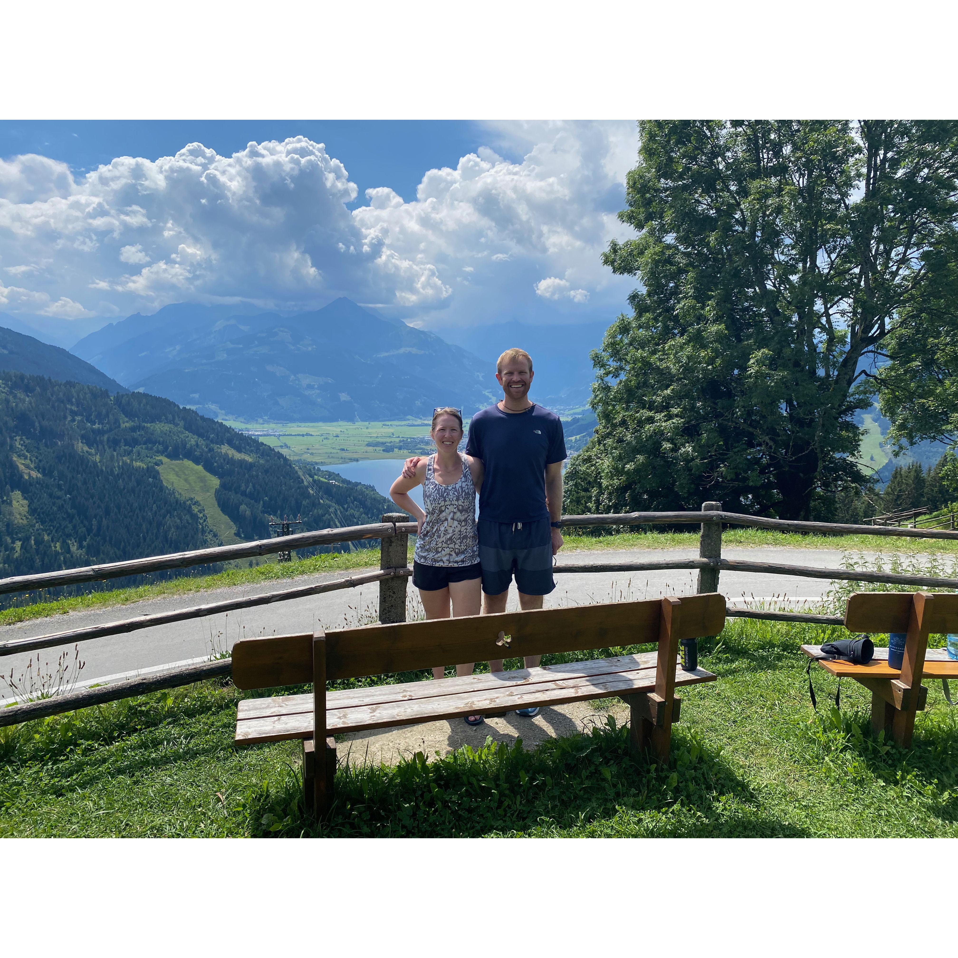 Hiking to Mitterberghof, a destination outside Zell Am See, Austria.