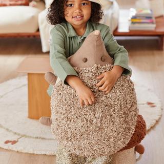 Mushroom Hunt Floor Hedgehog Cushion