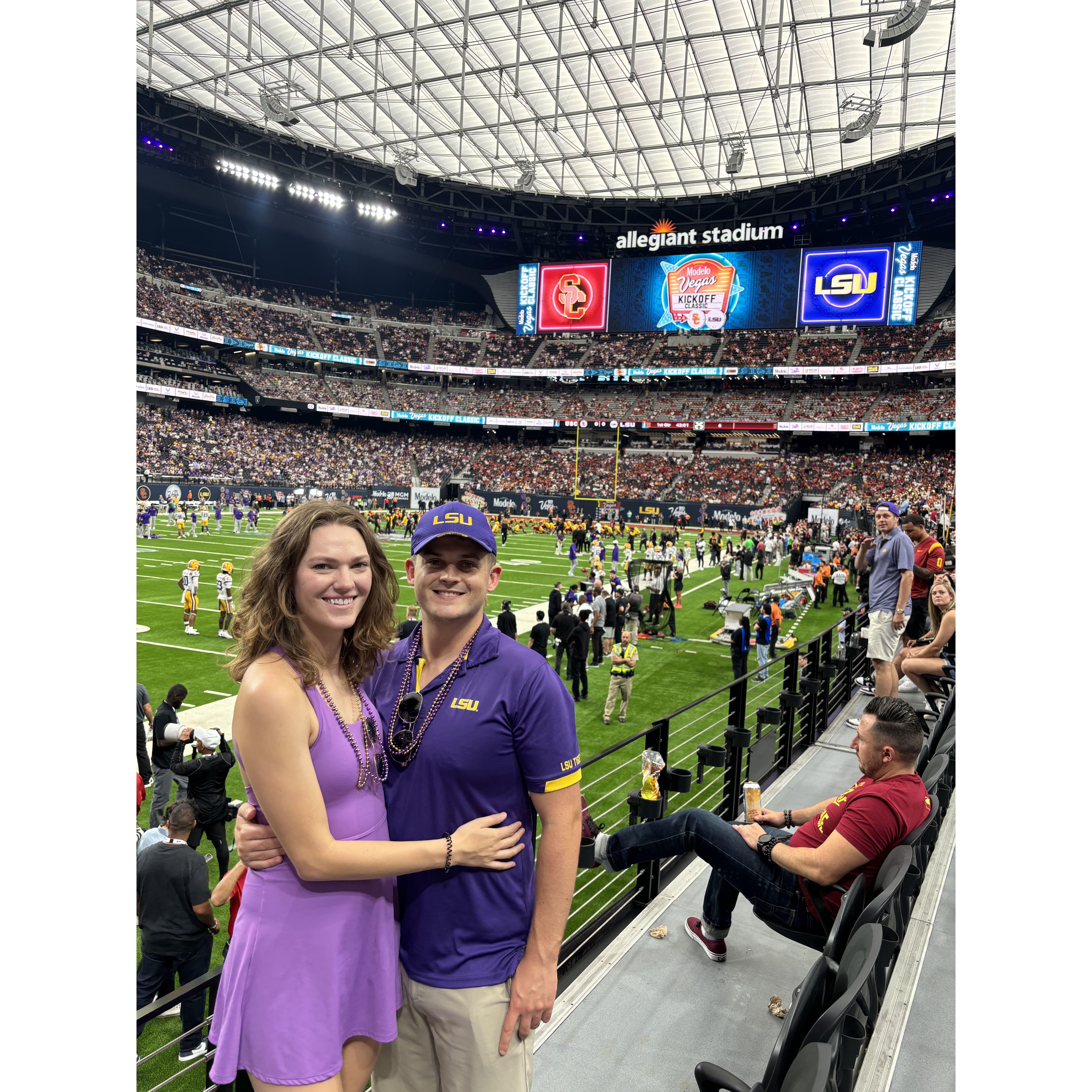 LSU vs USC in Las Vegas in 2024 with the Matthews