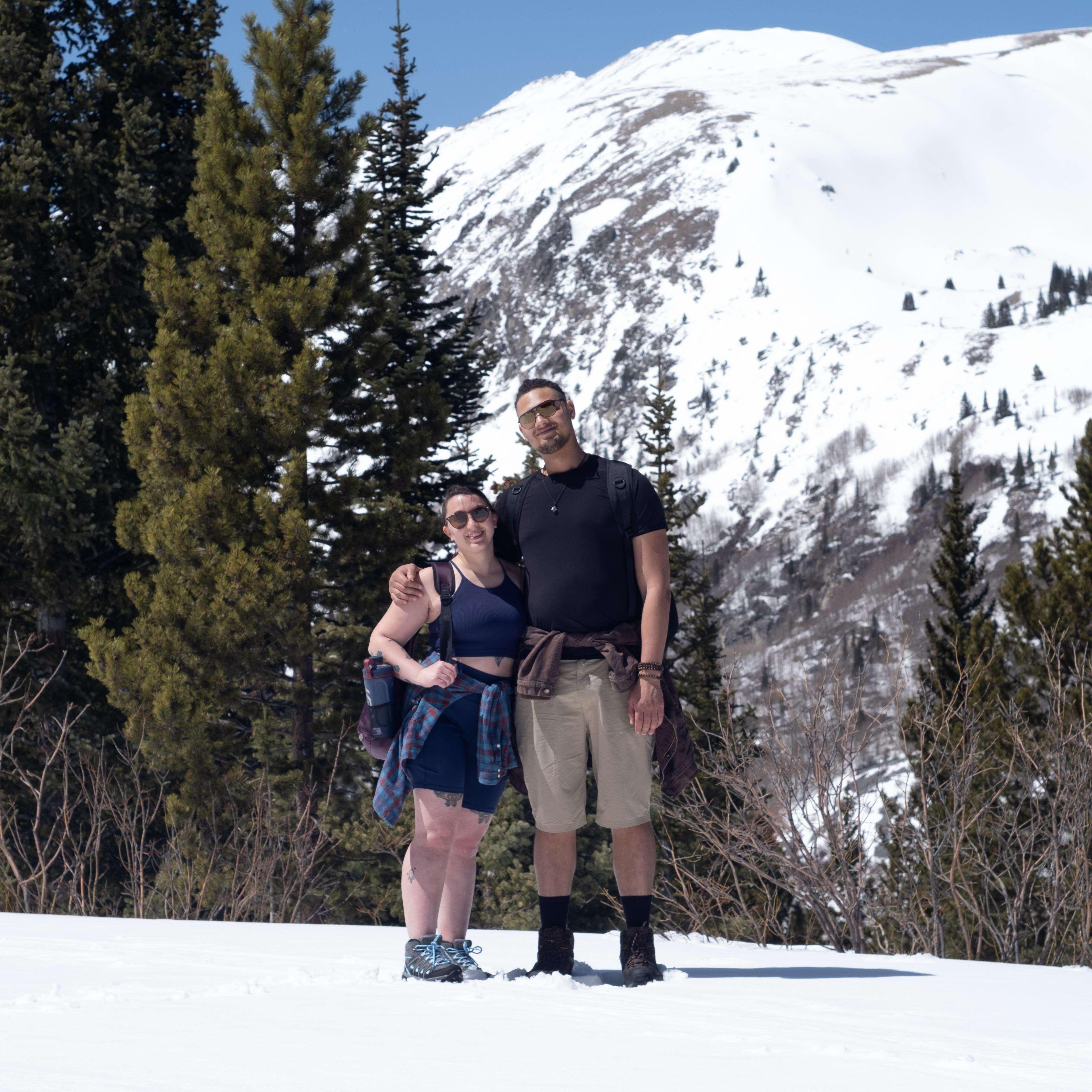 Warm hike on a cold Colorado mountain. April 2022