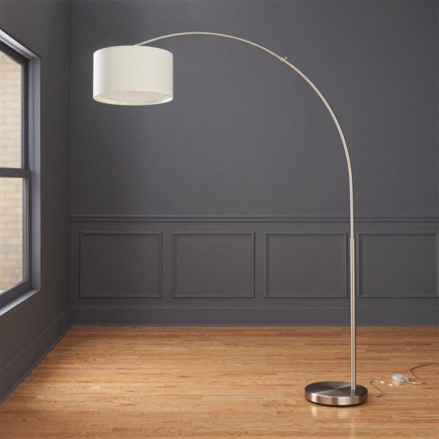 big dipper arc brushed-nickel floor lamp