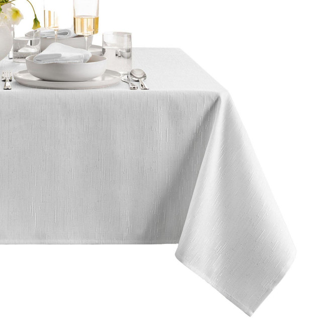 Elrene Home Fashions Continental Solid Texture Water and Stain Resistant Tablecloth, 60" x 120"