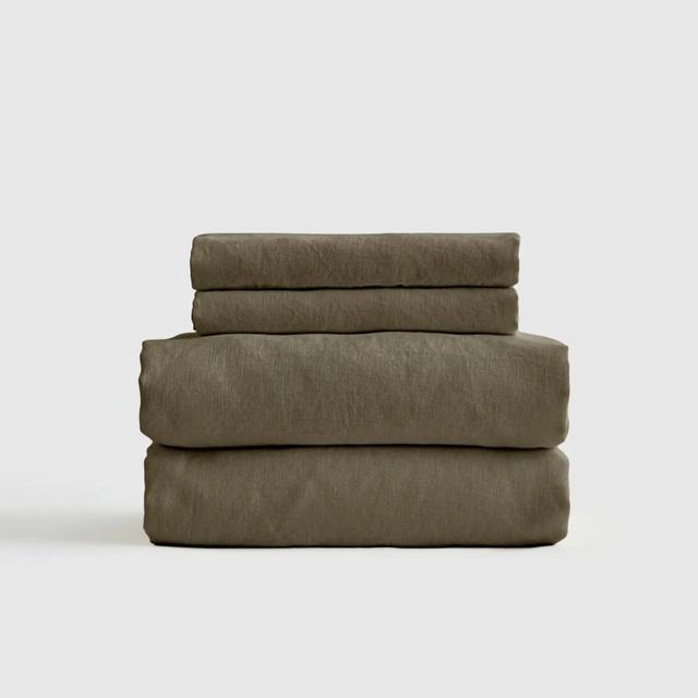 Organic Brushed Cotton Sheet Set - Green