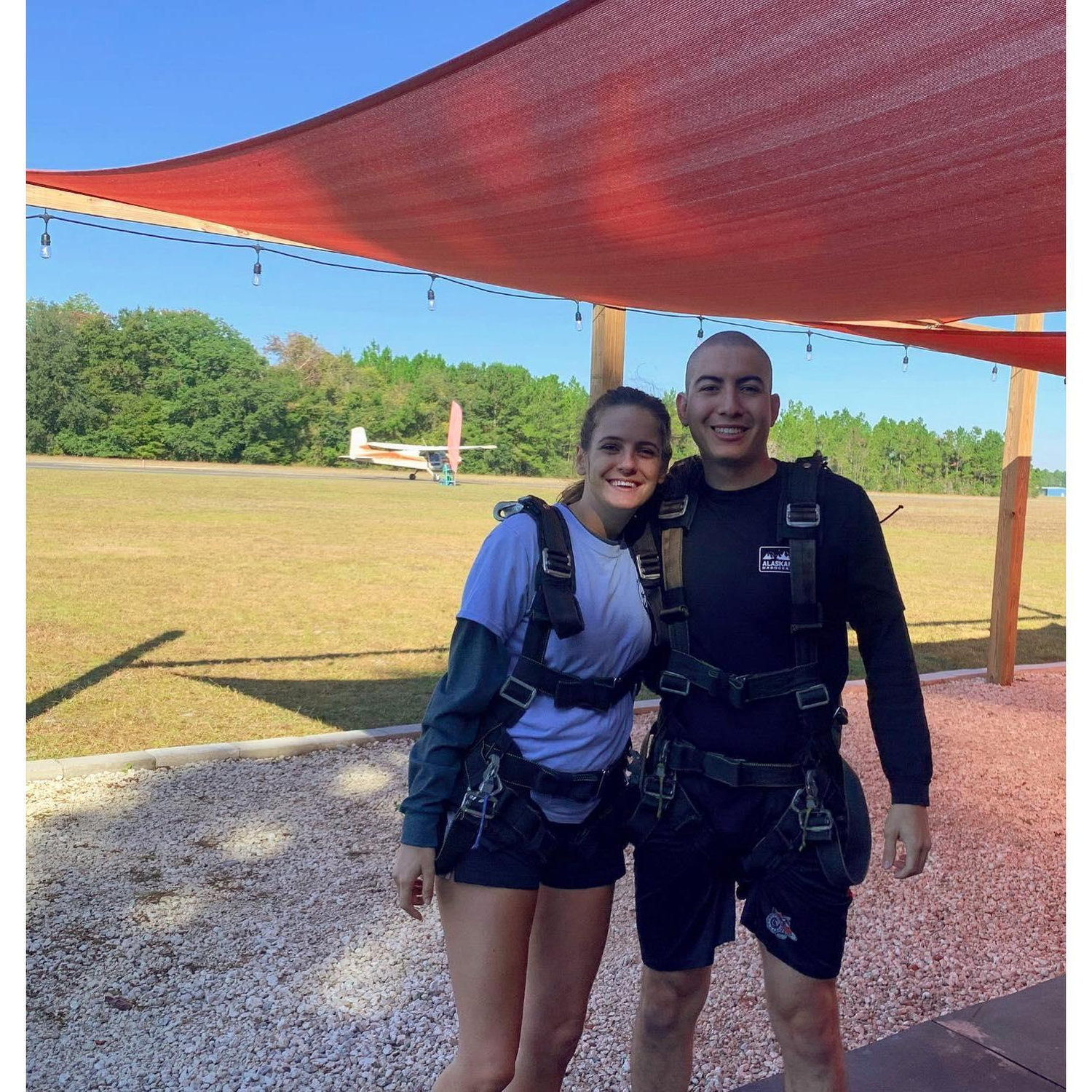 Sky diving together for our three year anniversary! Nov 2021