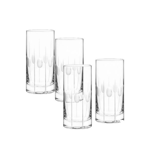 Qualia Glass Gulfstream Highball Glasses, Set Of 4