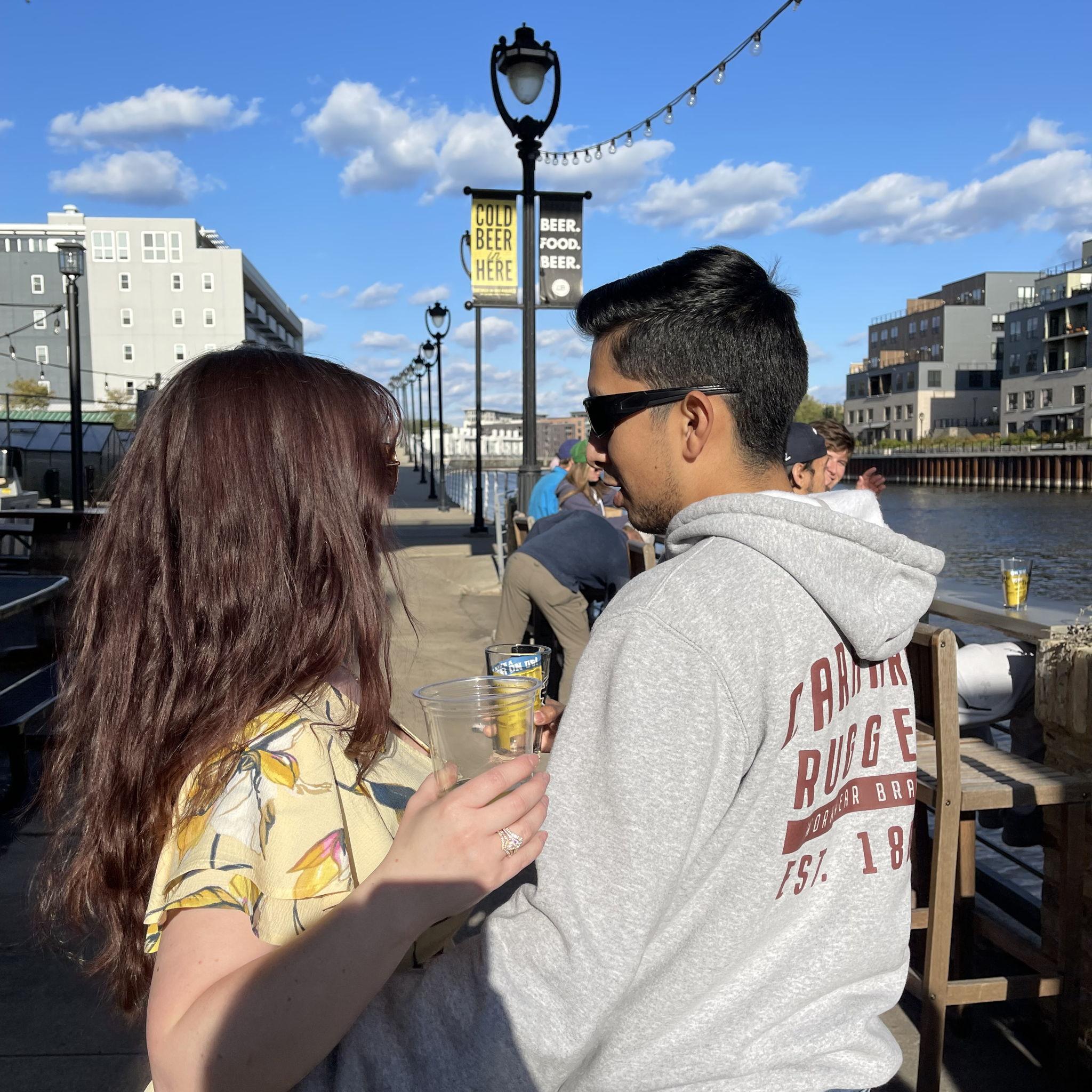 Our Wisconsin trip! We were joking about couples "soft launching" each other.