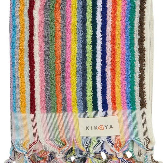 Hand loom Turkish Towel Thick Luxury Fluffy 100% Cotton Hand Towel Kitchen Towel Medium Size 17x32 Inches (45x80cm) (1, Stripe Multicolor)
