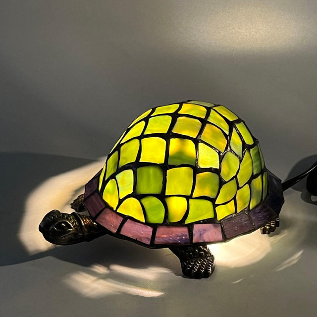 Turtle Tiffany Table Lamp, Home Decor, Animal Lighting, Garden decor