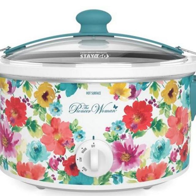 The Pioneer Woman Breezy Blossom 6 Quart Portable Slow Cooker, 33062