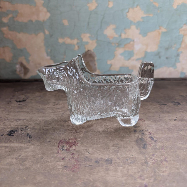 Vintage 40s L.E. Smith Scotty dog glass cream pitcher