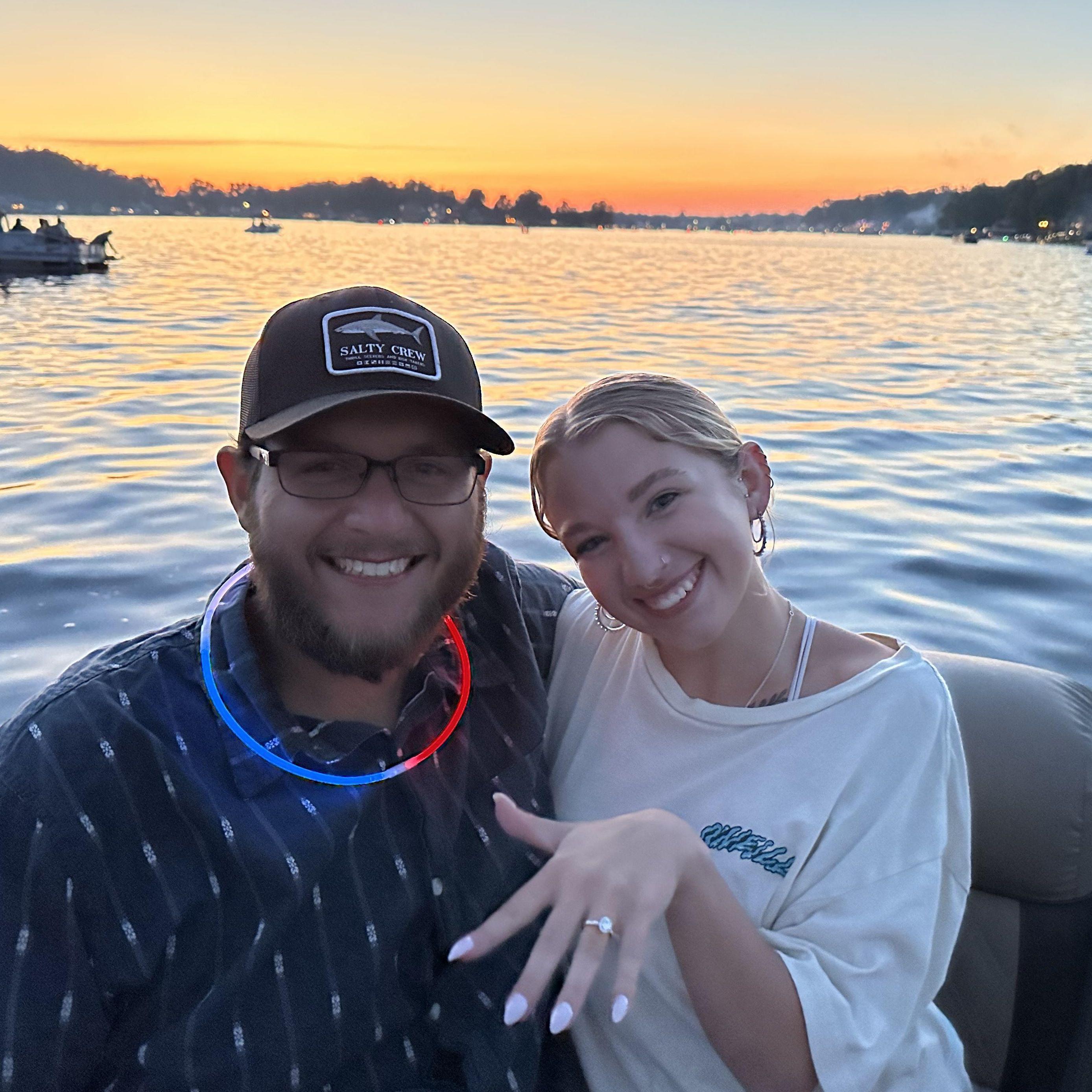 Ethan and Sydney after getting engaged
