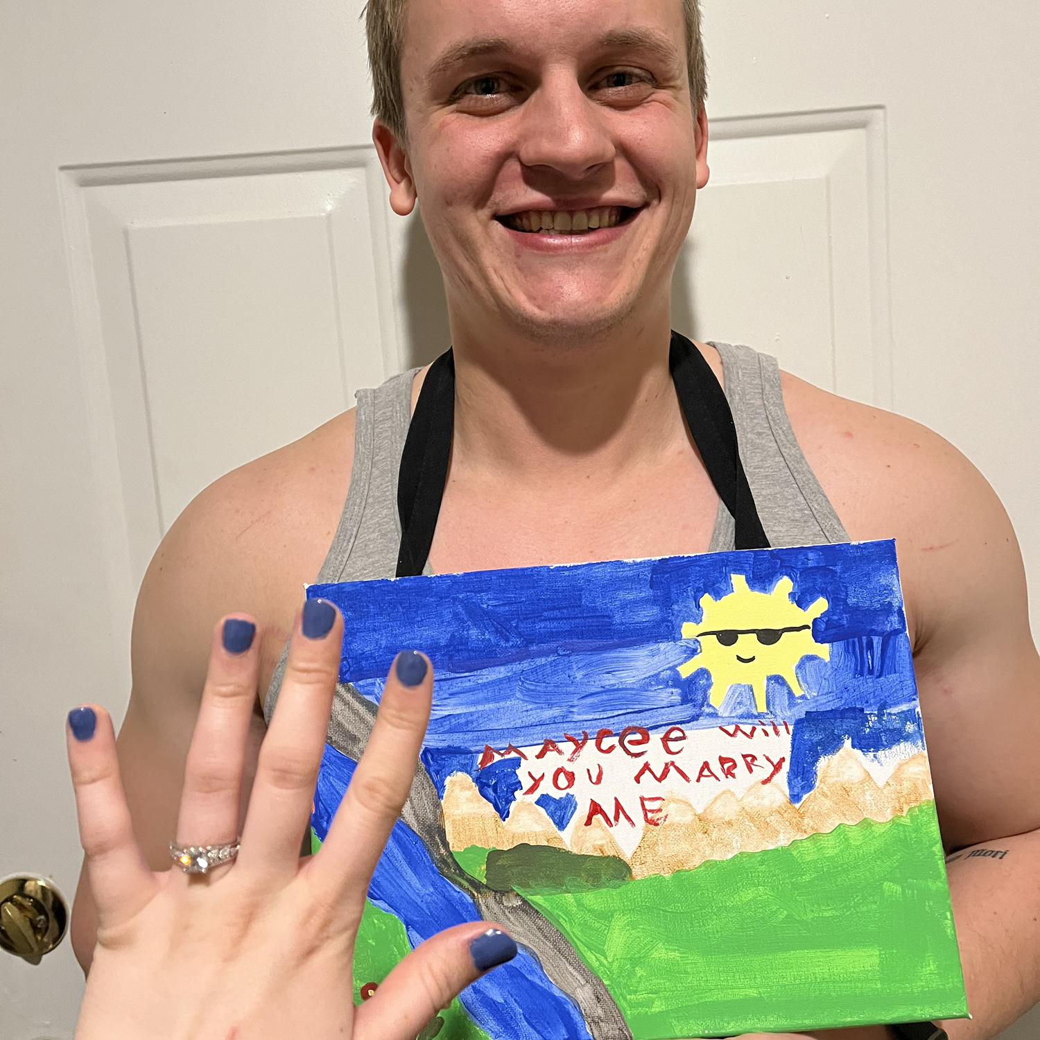 A picture from the night of the proposal!
