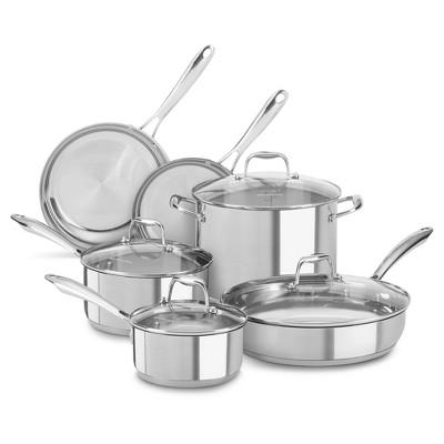 Product description page - KitchenAid® 10pc Stainless Steel Cookware Set KCSS10