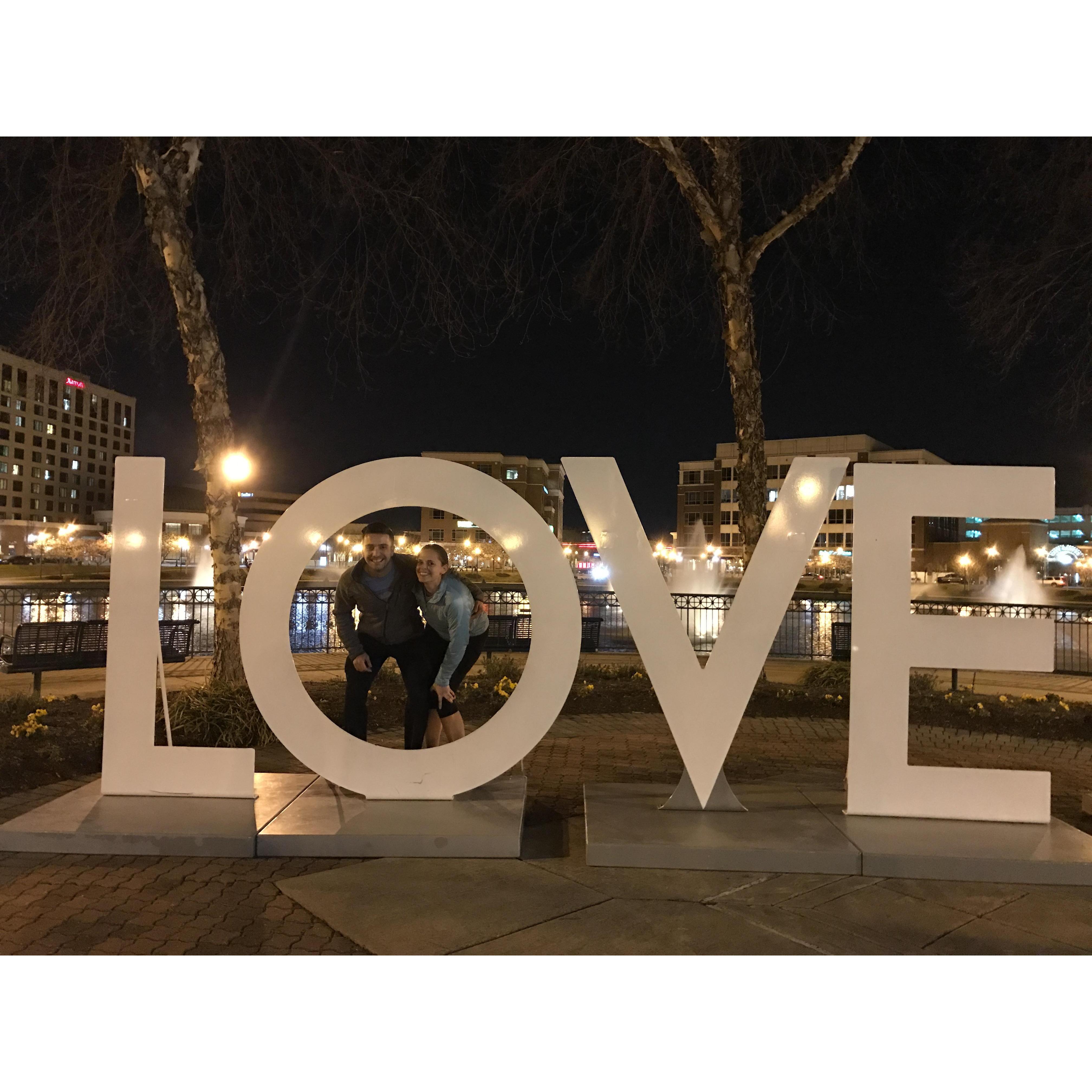 We hadn't said "I love you" yet, but we both felt it and took the picture anyway
March 2017