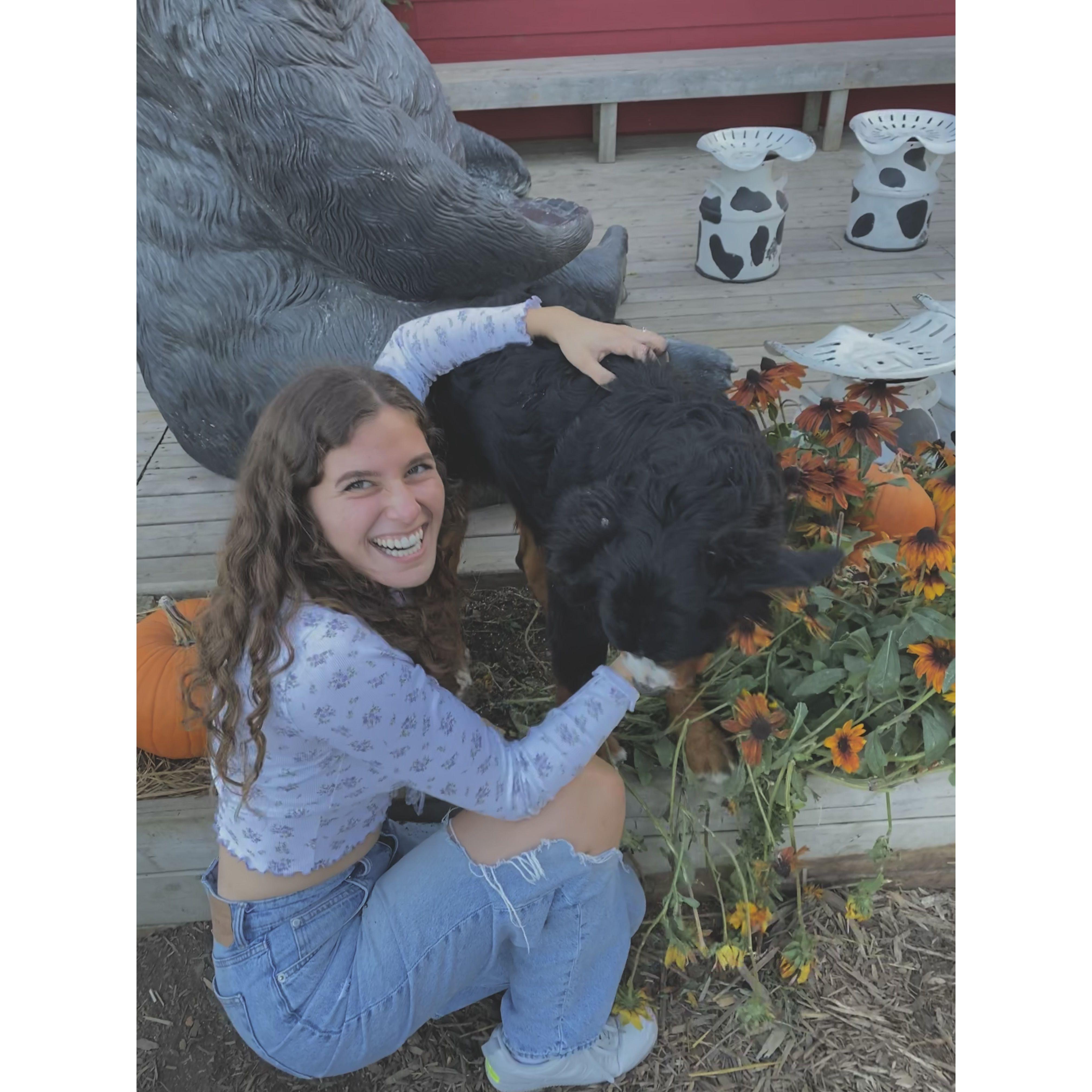 Our first date at the Berry Barn.