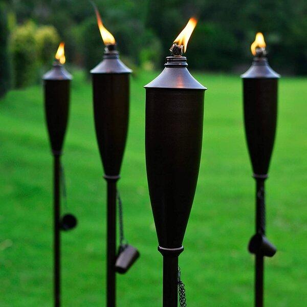 Tikki Backyard Citronella Garden Outdoor Flame Metal Torch (Set of 4)