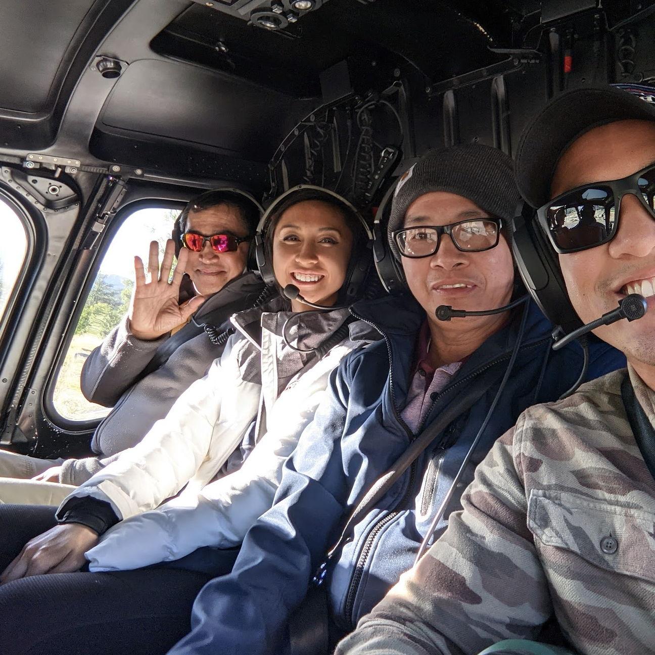 Brought our dads on a helo ride to Knik Glacier, Alaska (2022.)