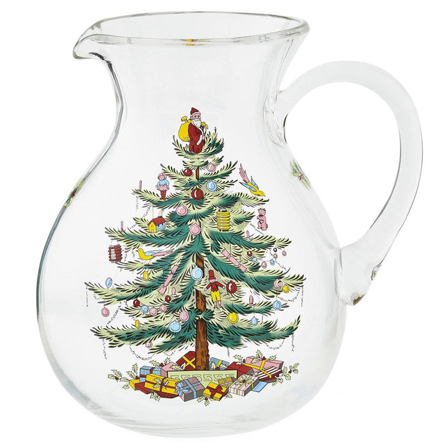 Spode Christmas Tree Glass Pitcher - 6 Pt.