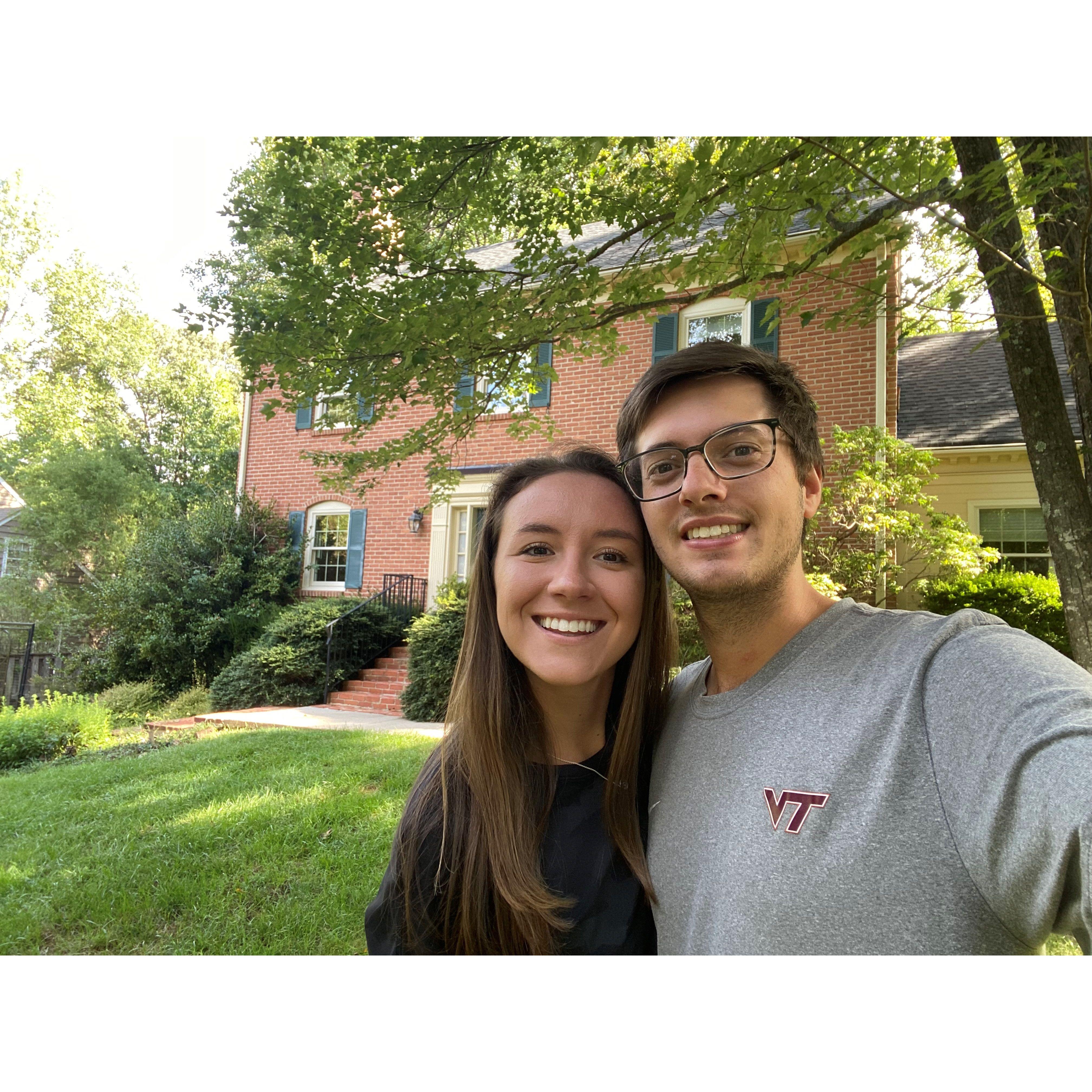 The day we closed on our first home!