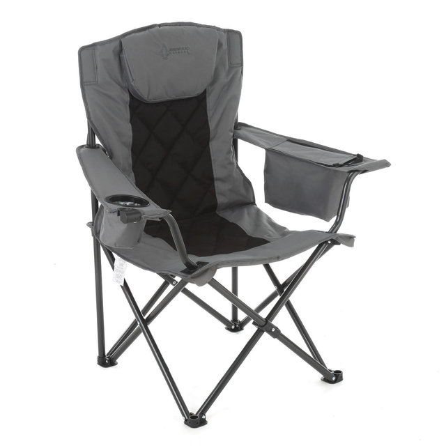 Arrowhead Outdoor Portable Folding Camping Quad Chair w/ 6-Can Cooler, Heavy-Duty Carrying Bag, Supports up to 450lbs