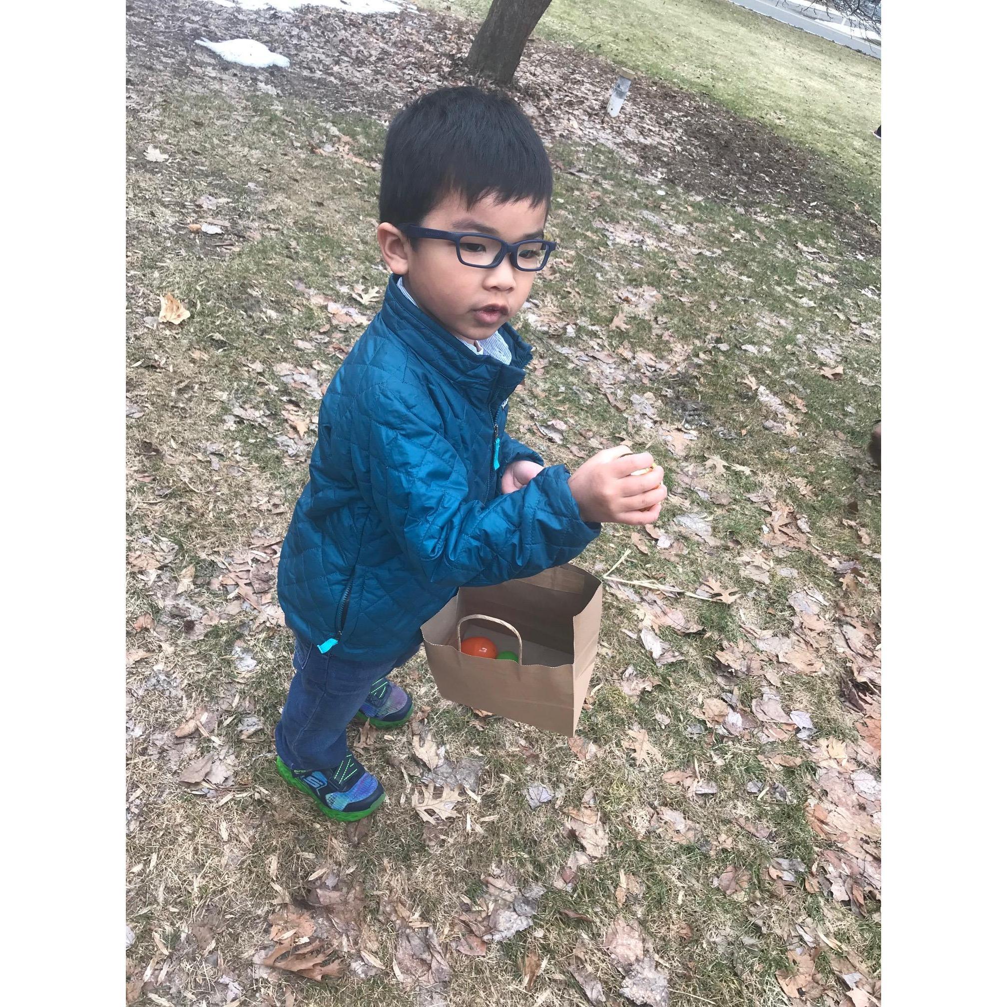 Jae Ahn at the Easter Egg Hunt