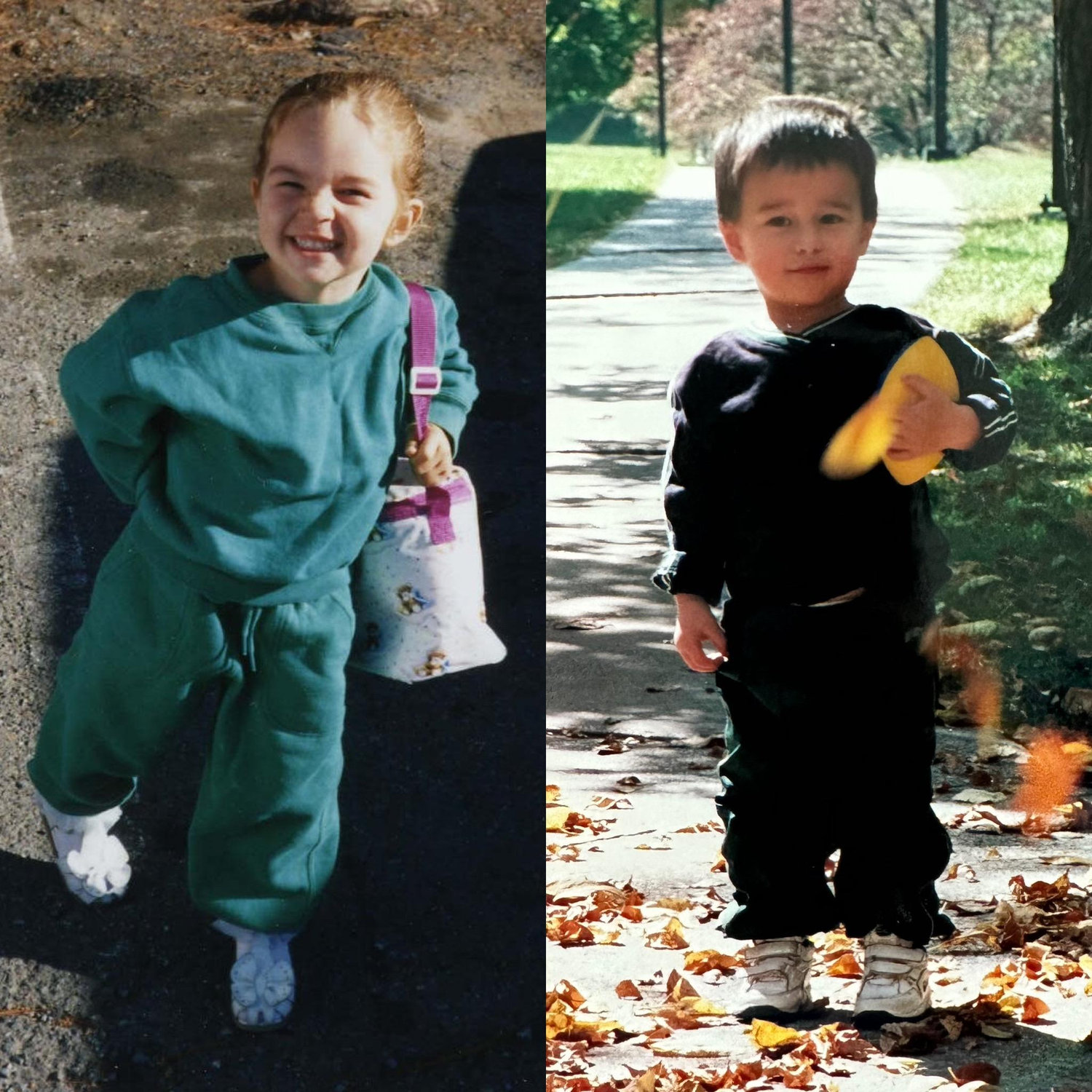 just a fun mashup of us as kiddos, rock'n our jumpsuits.