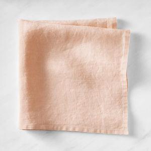 Italian Washed Linen Napkins, Set of 4 (Blush)