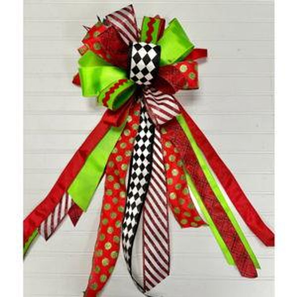 Christmas Bow-Large Streamer