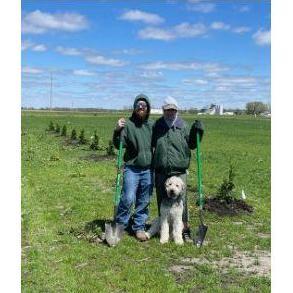 Adding grass and more trees to their future forever home