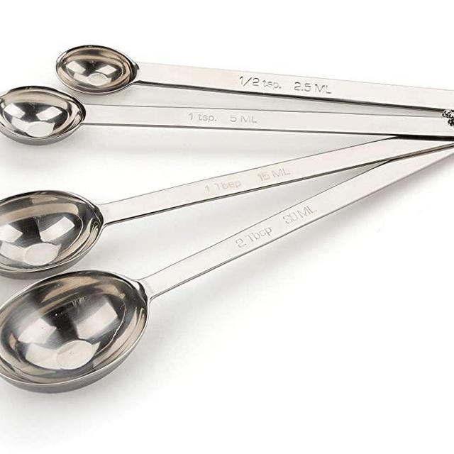 RSVP International Endurance (LHSP-4) Measuring Spoons, Long, Stainless Steel