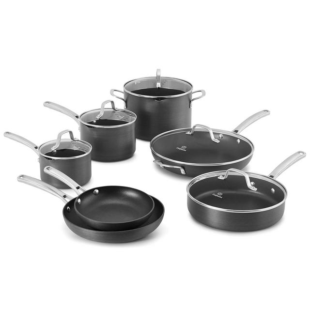 Calphalon 1943337 Classic Cookware Set, 12-pc, Grey