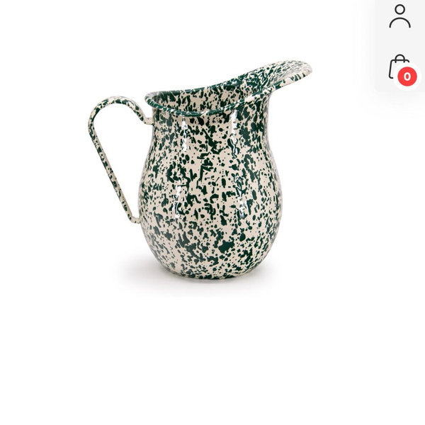 Splatter Large Pitcher Green