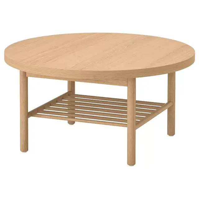 LISTERBY Coffee table, white stained oak35 3/8 "