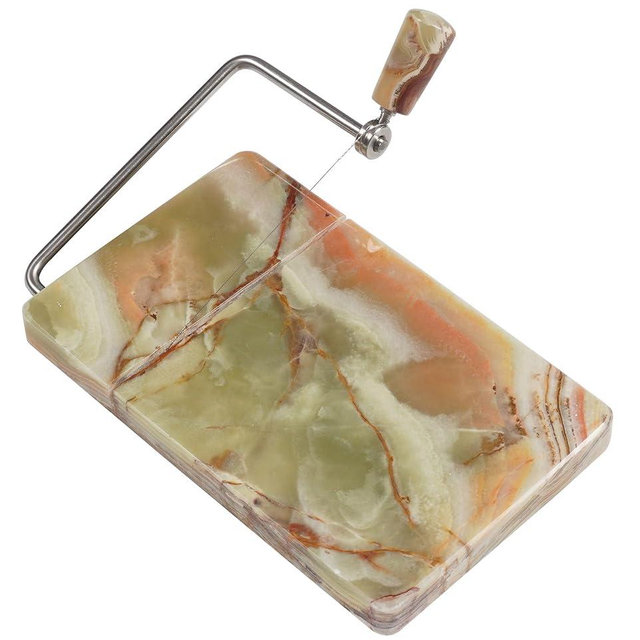 RADICALn Cheese Slicer Green Handmade Marble Cheese and Butter Cutter - Kitchen Gadgets for Soft Food Slicer - Vegetable Cutter