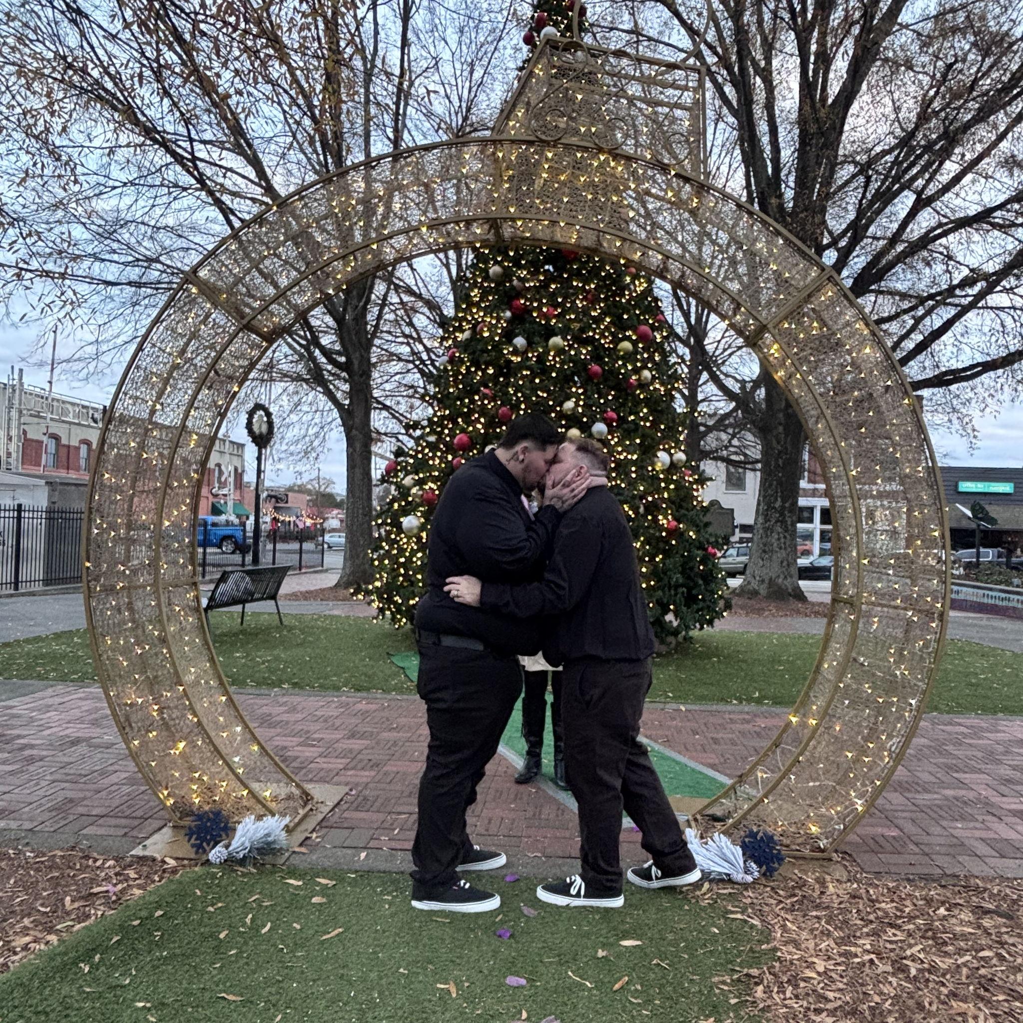 Our first kissed after our ceremony.