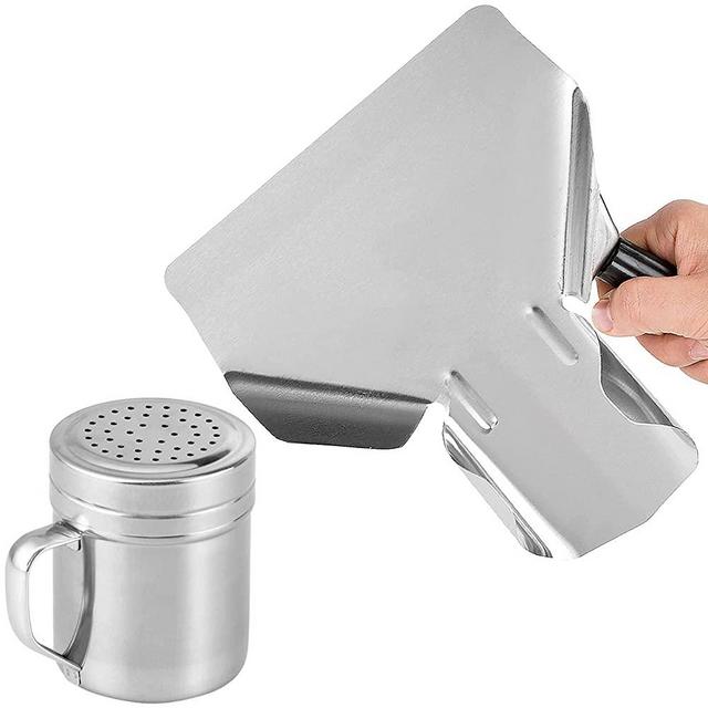 CUSINIUM Popcorn Scoop and Dredge Bundle - Metal Popcorn Scooper - French Fry Scoop