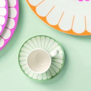 Fleur Espresso Cup Saucer, Set of 2