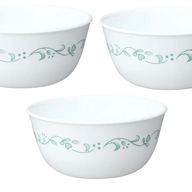 Corelle Livingware 28-Ounce Super Soup/Cereal Bowl, White, Set of 3