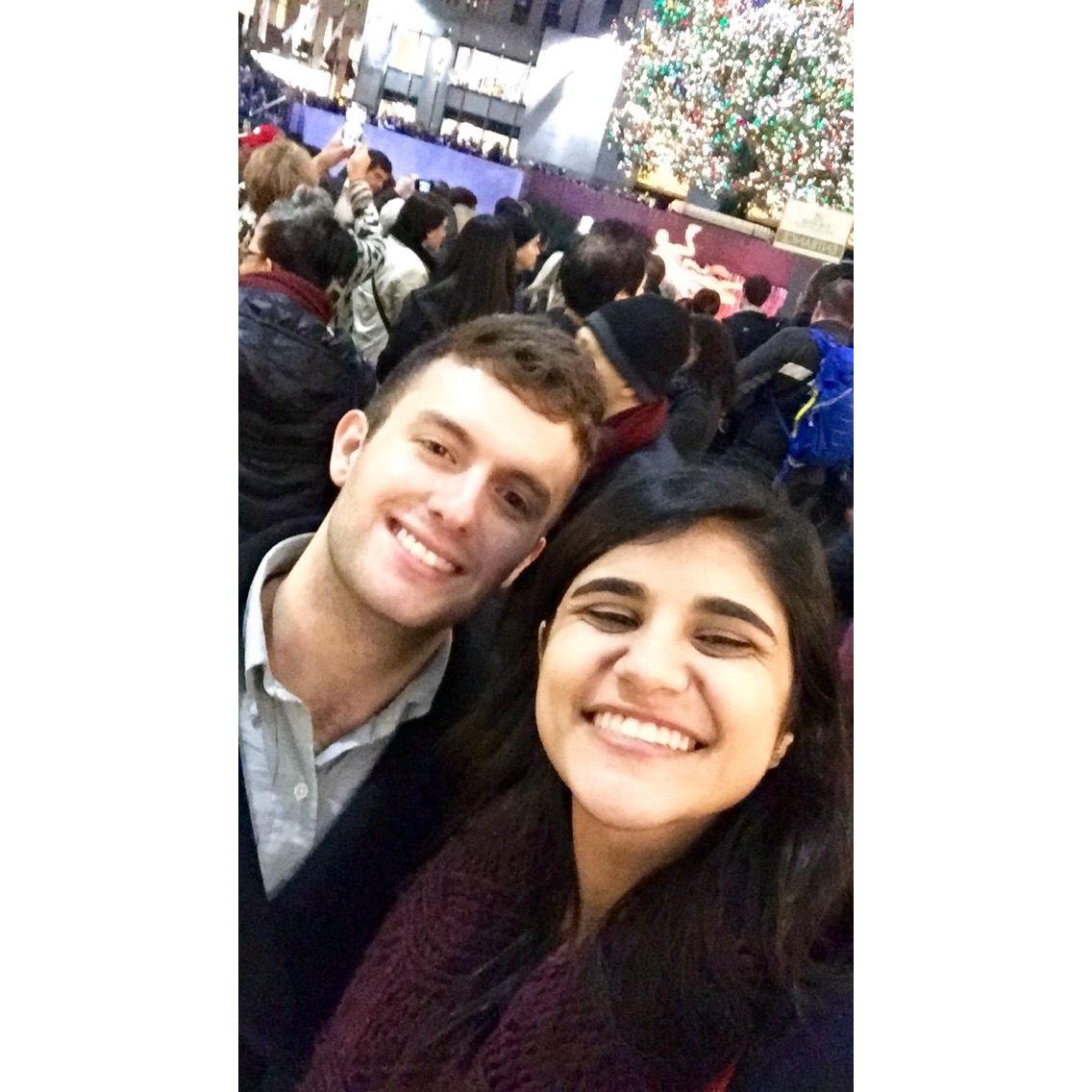 A selfie from our first date in New York City.