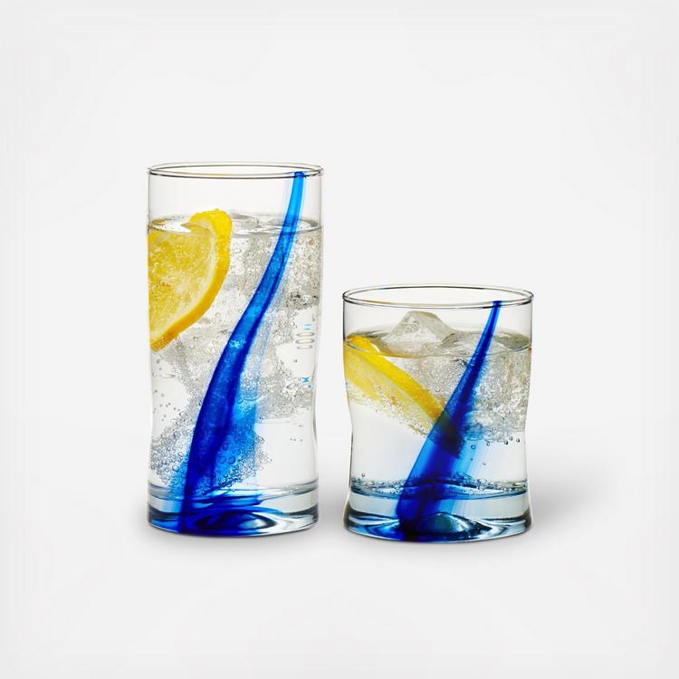 Libbey Polaris 16-Piece Tumbler and Rocks Glass Set