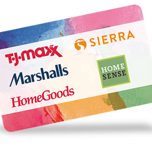 HomeGoods, Marshalls, TJ Maxx, Sierra Gift Cards