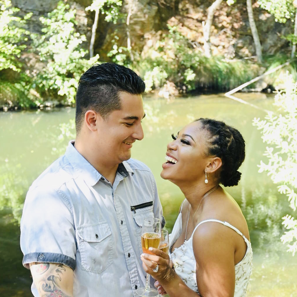 "Champagne glass with the Martinelli's!"