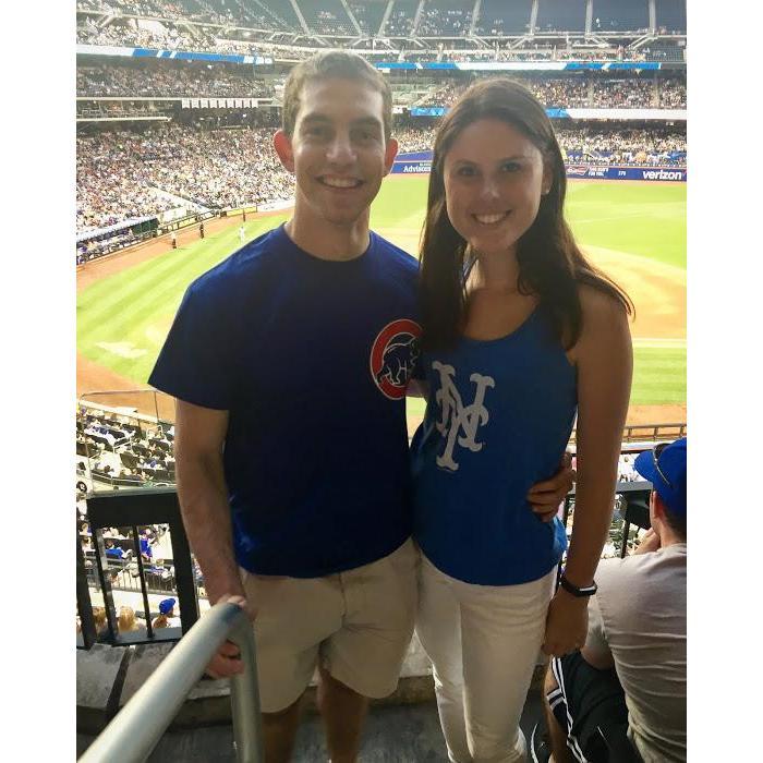 Our first "official" picture. Cubs lost.