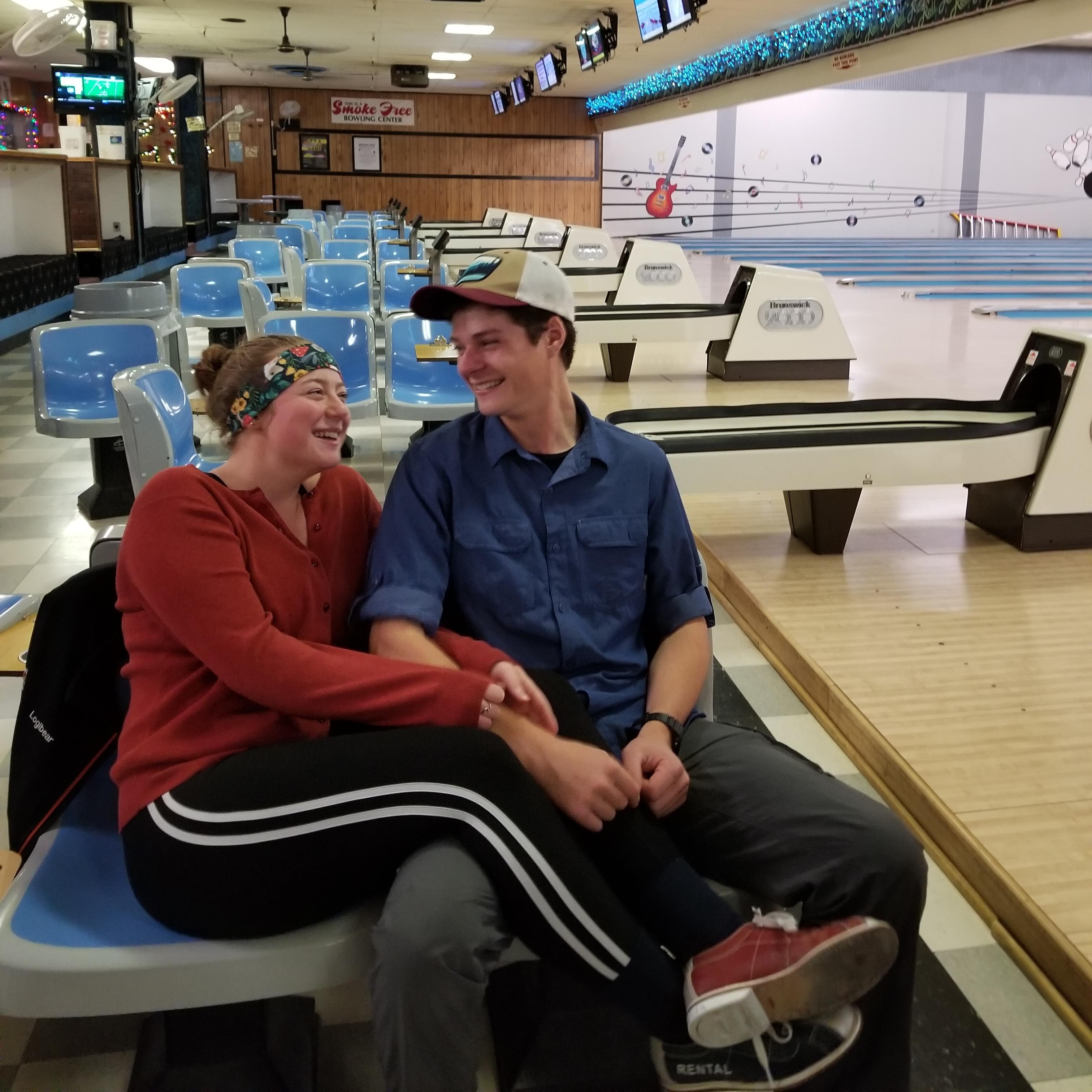 Bowling in Fairbanks with our housemates 2019