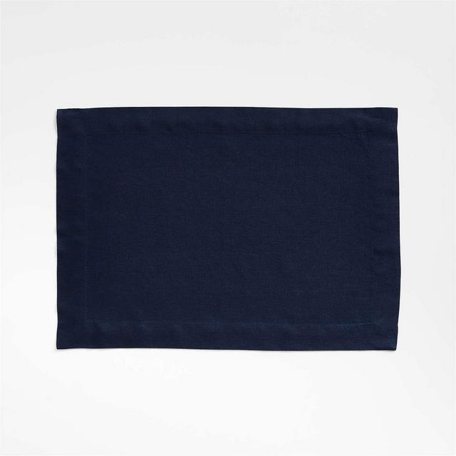 kitchen towel - linen - navy check – Ezu Studio