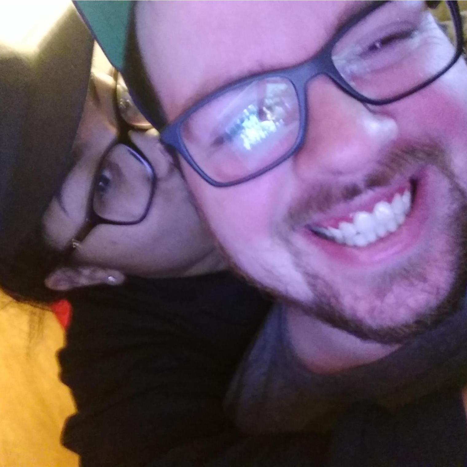 In our room, goofing around