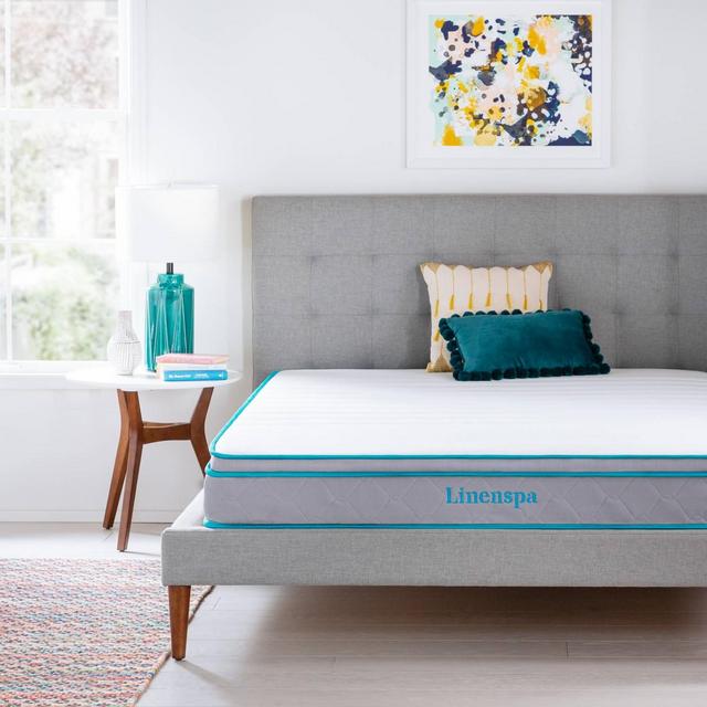 8" Spring & Memory Foam Hybrid Mattress - Linenspa - Queen