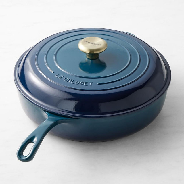Le Creuset Signature Enameled Cast Iron Deep Sauté Pan, 4 1/4-Qt., Agave