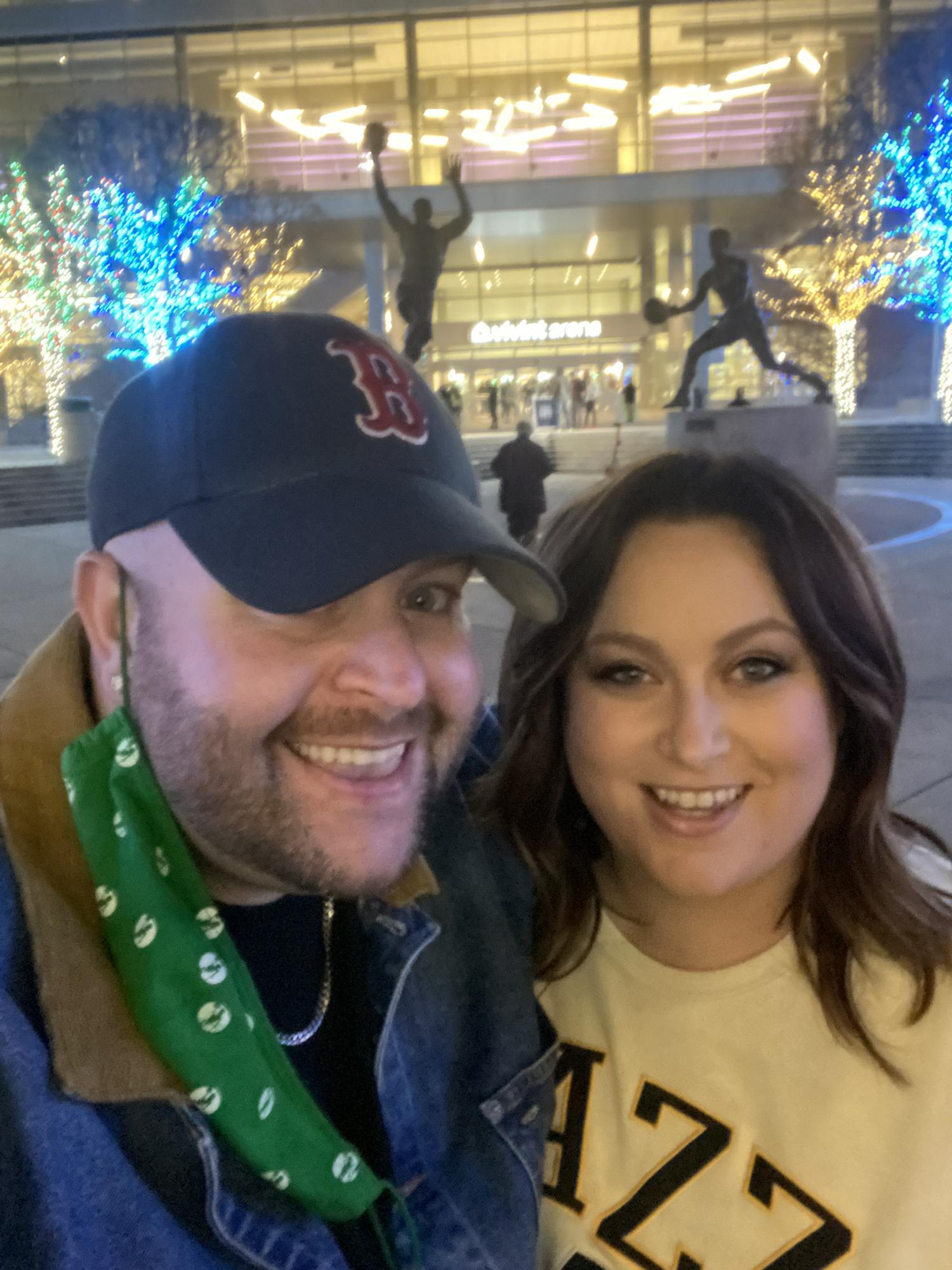 On our way to watch the Jazz beat the Celtics